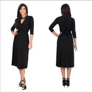 Black wrap dress